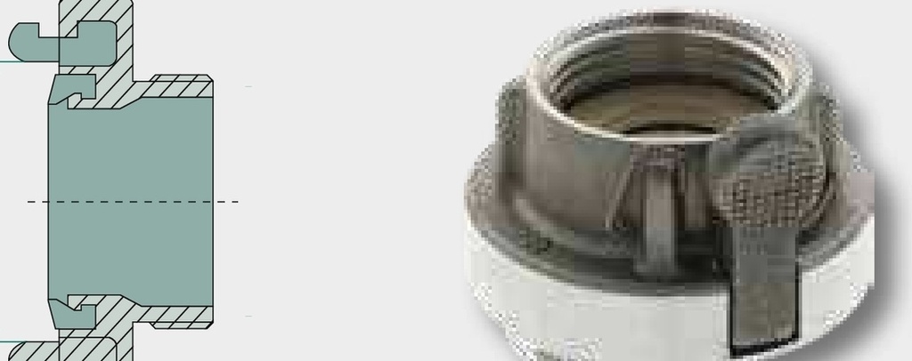 Cuplaj rezistent - cu filet interior, blocabil