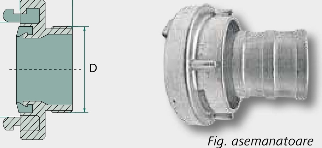 Cupla furtun - cu ajutaj furtun