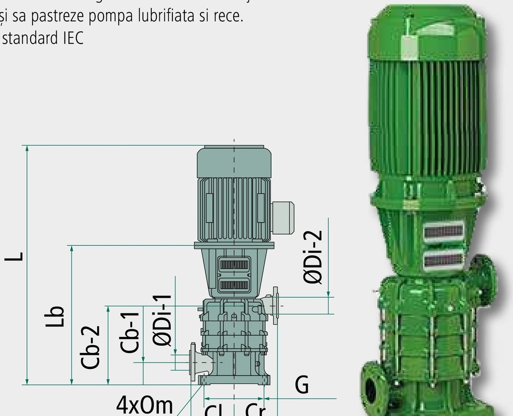 Rovatti Pompa centrifuga - ME 15KV65-32/3, diverse trepte