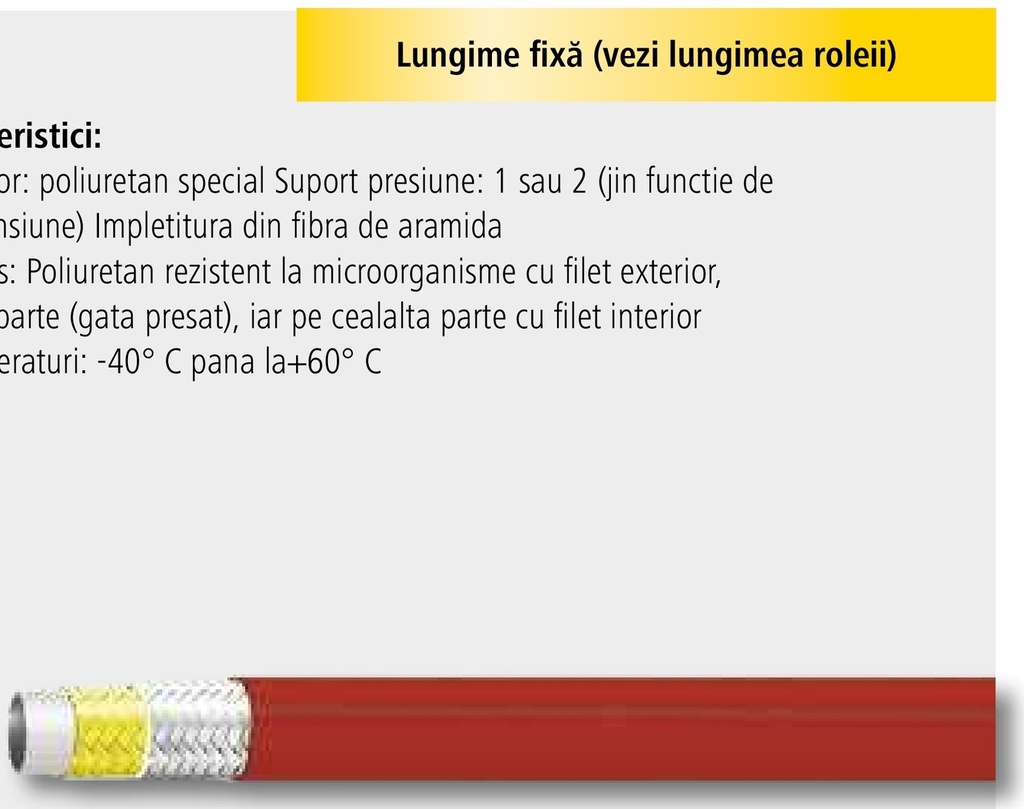 Furtun canalizare 250 bar, Ø 19,1 / 3/4" - Lungime: 160 de metri