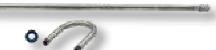 BAUER Conductă cu duze 1,7 m rigid complet galvanizat cu arc de 180 °