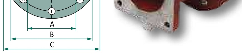 Battioni Pagani Flansa rotunda-patrata - pentru BR EVO 260