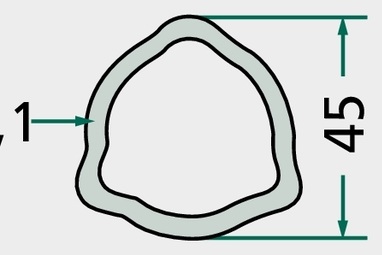 Weasler Teava profilata 1 m B3, B4, AB3, AB4