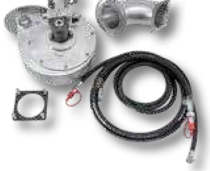 Dispozitiv de alimentare Turbo 8" - Se montează pe racordul de admisie, galvanizat NW 200, angrenaj motor hidraulic Danf