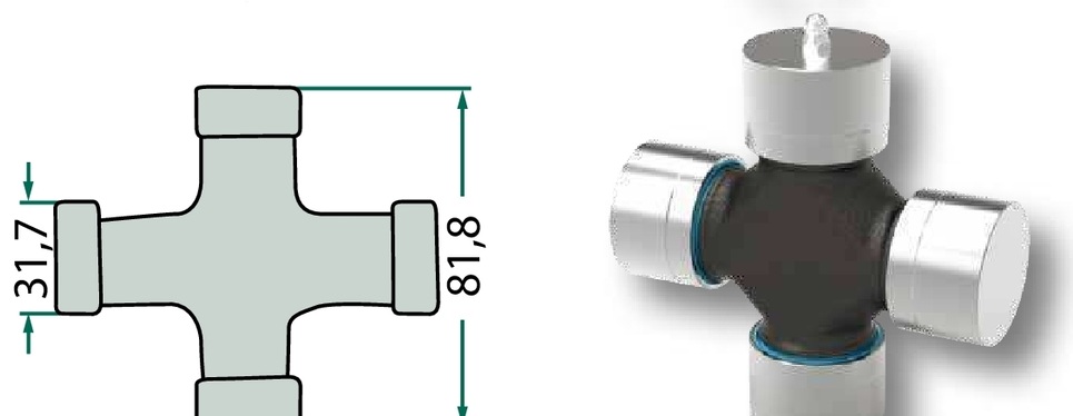 Weasler Cruce cardan AW35-A50°, AW35-50°