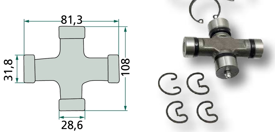 Weasler Cruce cardan - P-Kit