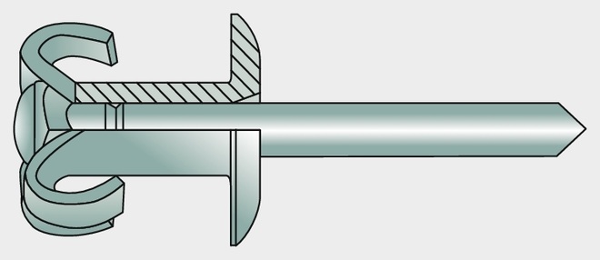 VE 500 Nituri parbe cu cap plat 4x10 10 mm