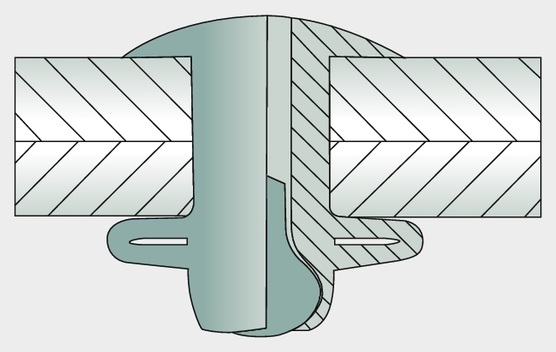 VE 500 Nituri parbe cu cap plat 4,8x10 10 mm