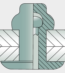 VE 500 Nituri oarbe cu cap inecat 4,8x16 16 mm