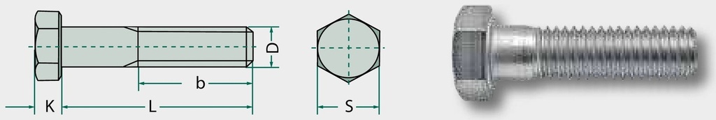 Șurub cap hexagonal DIN 7 / 16,x101,6 93 - X-RS E 5 IV