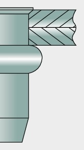 VE 500 Piulite cu cap inecat M6 10,0 mm