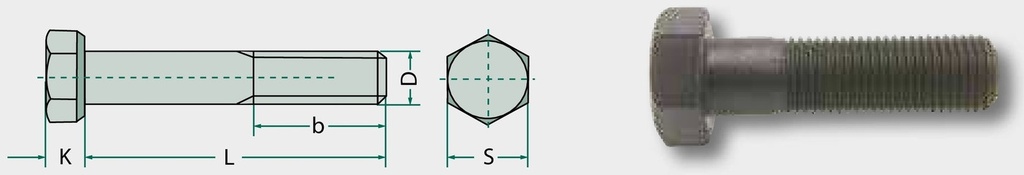 Șurub cap hexagonal DIN 7 / 16,x88,9 931 3.5 mm