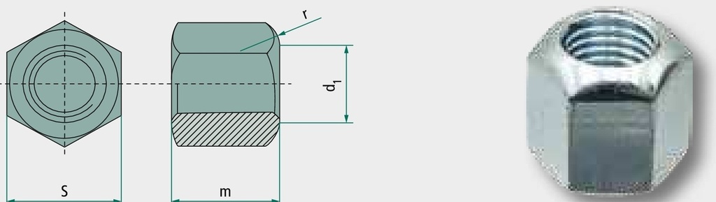UV 25 Piuliță hexagonală M14 DIN 6330 M14
