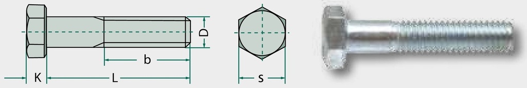 Surub profil hexagonal M8x80 80 mm