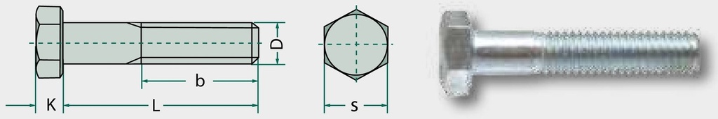 Șurub cap hex. M12x55 DIN 931, 50 55 mm