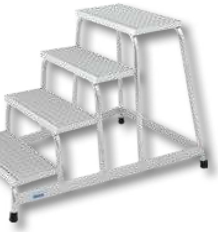 KRAUSE Treapta de asamblare cu grilaj cu rosturi Treapta de asamblare robustă și dovedită din aluminiu, cu trepte adânci