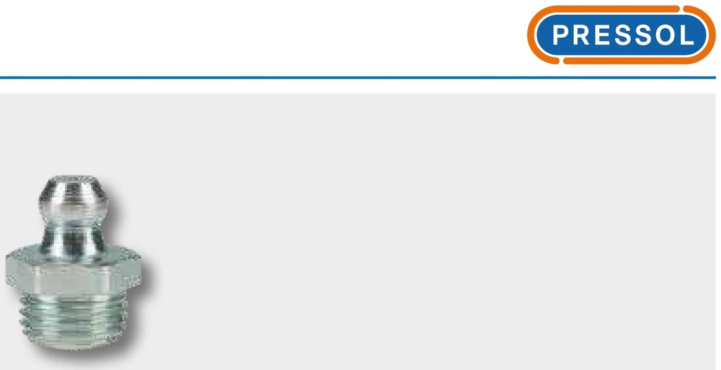 Pressol PU10 Niplu de ungere drept M8x1.25 M8 x 1,25