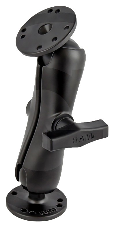 RAM MOUNTS Set bază, 2x bază rotundă, 1x braț priză Suport cu bilă dublă: Un set de suport format din două plăci de bază
