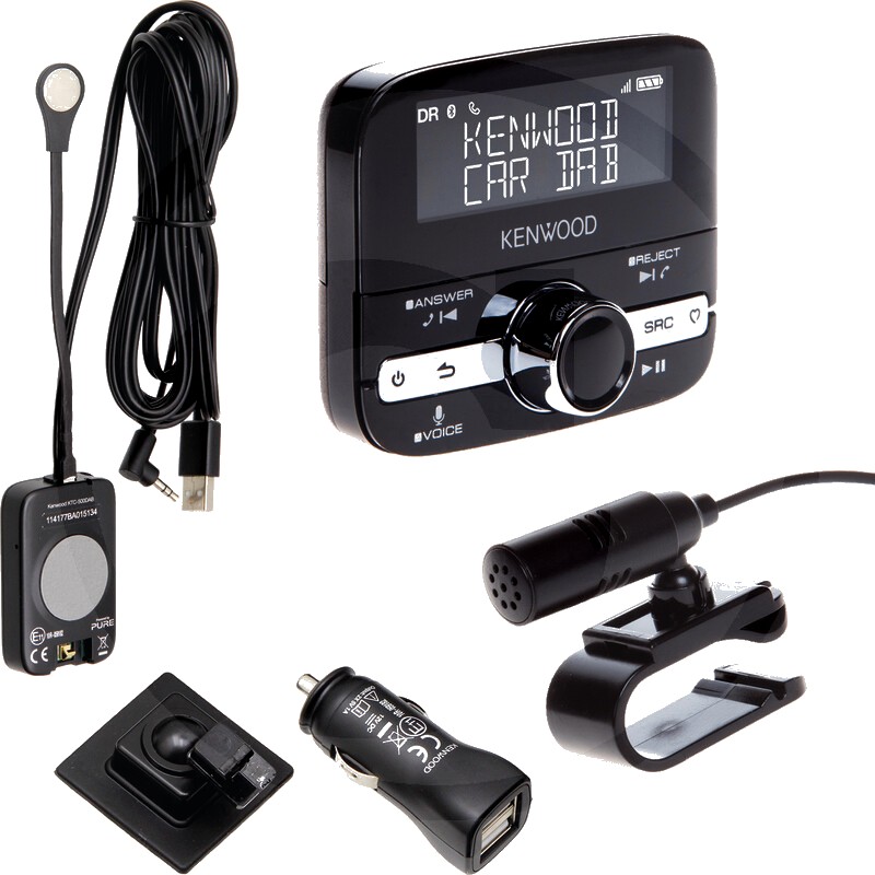 KENWOOD BT-Statie radio KTC-500DAB - Universal DAB + / Radio digital și extensie Bluetooth