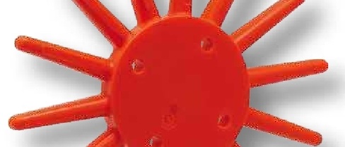 K.U.L.T. Deget tip stea - Mediu, portocaliu pentru sol moale include suruburi M8 x 40 si piulite