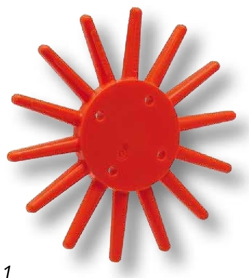 K.U.L.T. Deget tip stea - mare, portocaliu, pentru sol moale include suruburi M8 x 35 si piulite