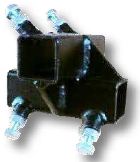 K.U.L.T. Conector bara patrata - Intarit, pentru bara 40 x 40 mm