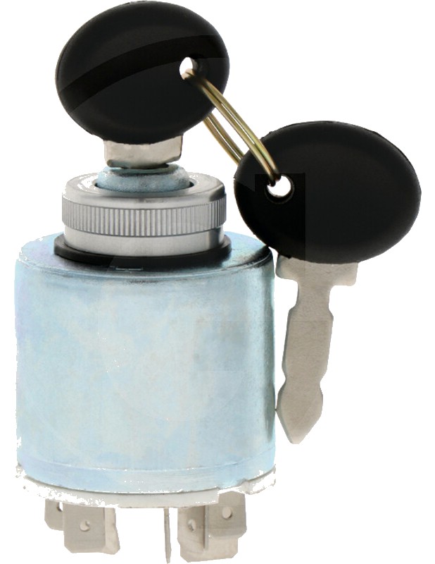 Contact cu cheie 12 V, cu racord plat Funcție: P = lumină de parcare 0 = oprit 1 = consumator 2 = start Carcasa Ø 40 mm