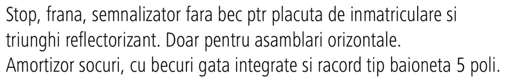 ASPÖCK Lampă stop spate "MULTIPOINT II" - dreapta, conexiune tip baionetă cu 5 pini și lampa placuta inmatriculare