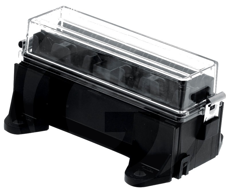 Cutie sigurante Structură fără siguranță, cu conexiune axială curbată 6,3 mm, partea inferioară cu direcționare laterală