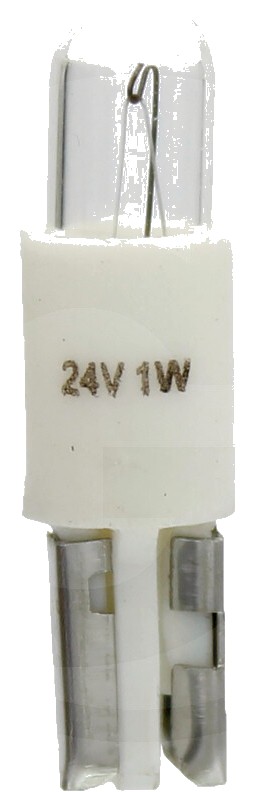 Lampi cu soclu din plastic - 24V1,0W / KW2x4,6d alba