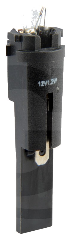 Lampa cu soclu din plastic - 12V1,2W / MFSL neagra