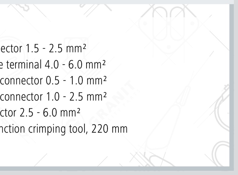 Set conectori pentru cablu - 1150-buc., incl cleste de sertizat KS Tools multifunctional