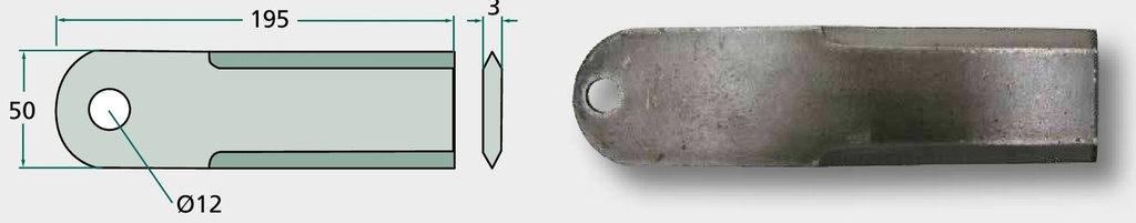 Cutit tocator - plat