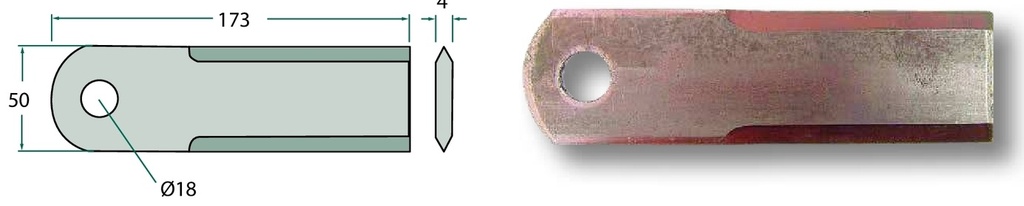 Cutit tocator - plat