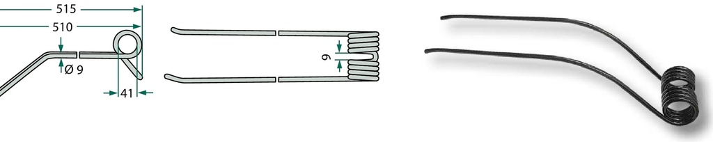 VPE10 Dinți pentru andocitor 515 mm