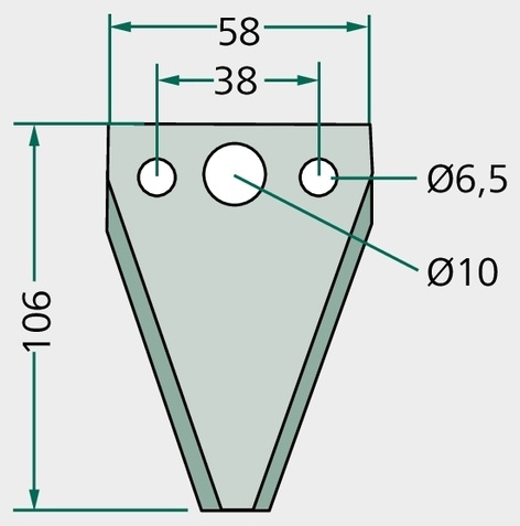 Lama cositoare - Zimtat in partea superioara