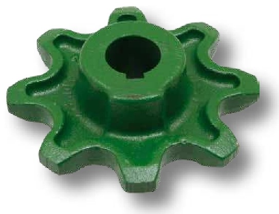 Pinion de lant - Parte superioară elevator boabe, 8 dinți, Ø interior 25 mm