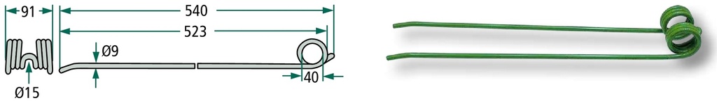 Gheare elastice U.V. 10 - (verde)