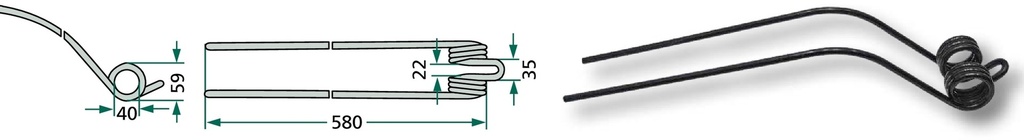 Gheare elastice U.V. 10 560 mm