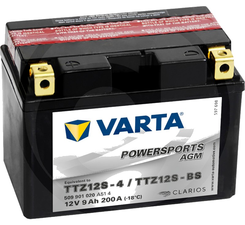 Varta Baterie POWERSPORTS AGM 12 V / 9 Ah - Baterie de pornire, încărcată uscat, cu pachet acid, fără întreținere