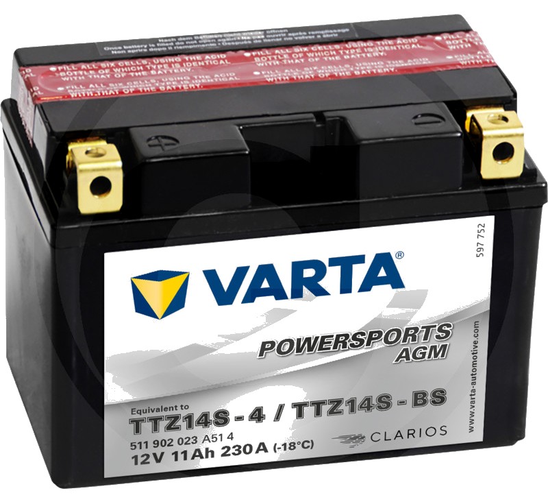 Varta Baterie POWERSPORTS AGM 12 V / 11 Ah - Baterie de pornire, încărcată uscat, cu pachet acid, fără întreținere