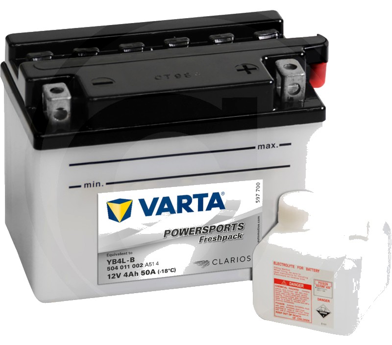 Varta Baterie POWERSPORTS Freshpack 12 V / 4 - Baterie de pornire, încărcată la uscat, cu pachet acid