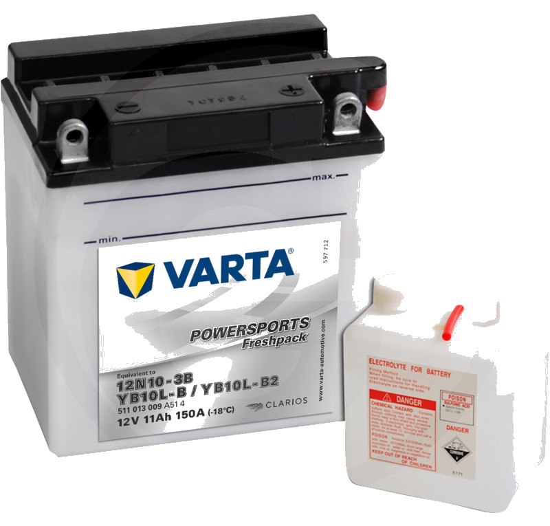 Varta Baterie POWERSPORTS Freshpack 12 V / 11 - Baterie de pornire, încărcată la uscat, cu pachet acid