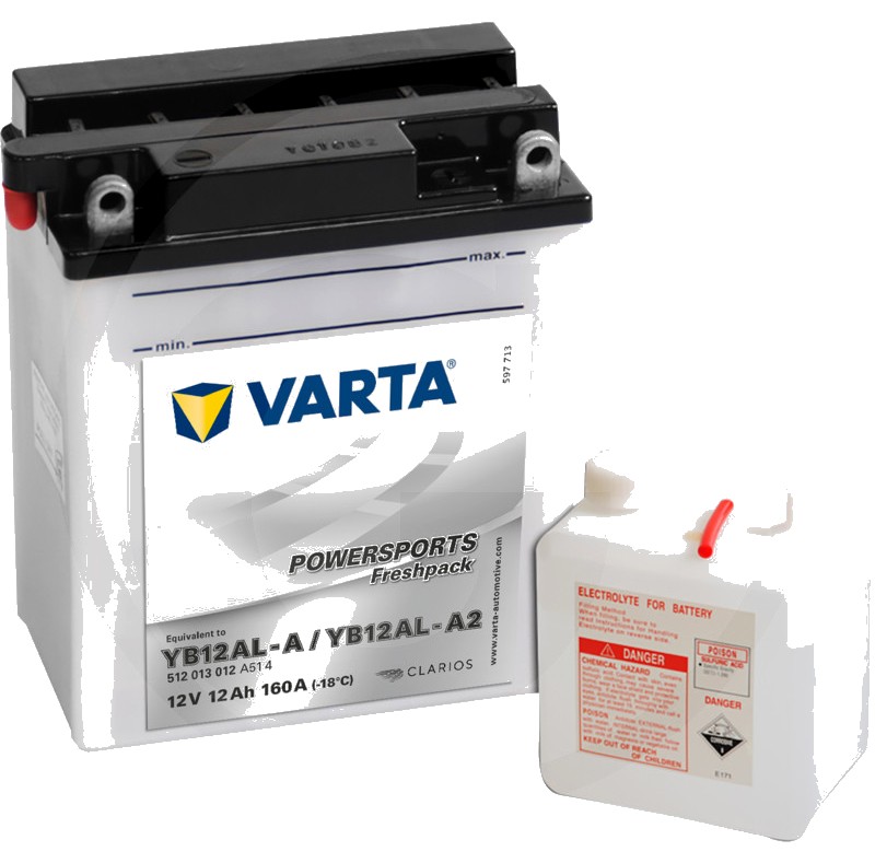 Varta Baterie POWERSPORTS AGM 12 V / 12 Ah - Baterie de pornire, încărcată la uscat, cu pachet acid