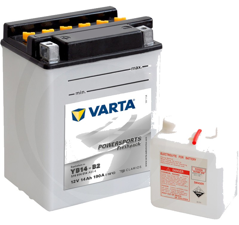 Varta Baterie POWERSPORTS Freshpack 12 V / 14 - Baterie de pornire, încărcată la uscat, cu pachet acid