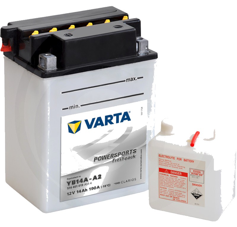 Varta Baterie POWERSPORTS AGM 12 V / 14 Ah - Baterie de pornire, încărcată la uscat, cu pachet acid