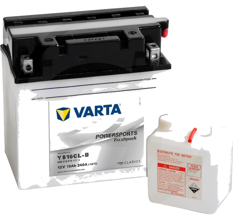 Varta Baterie POWERSPORTS Freshpack 12 V / 19 - Baterie de pornire, încărcată la uscat, cu pachet acid