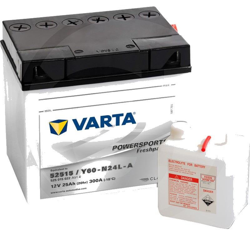 Varta Baterie POWERSPORTS Freshpack 12 V / 25 - Baterie de pornire, încărcată la uscat, cu pachet acid