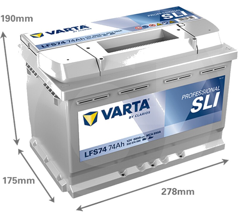 Varta Baterie de pornire 12V / 74Ah - Professional Starter LFS74 - 12V 74Ah 680A