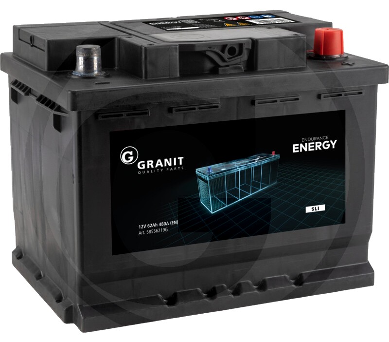 ENDURANCE ENERGY Baterie 12V 62Ah 480A (EN) - umpluta, preincarcata, nu necesita intretinere, tehnologie Ca/Ca